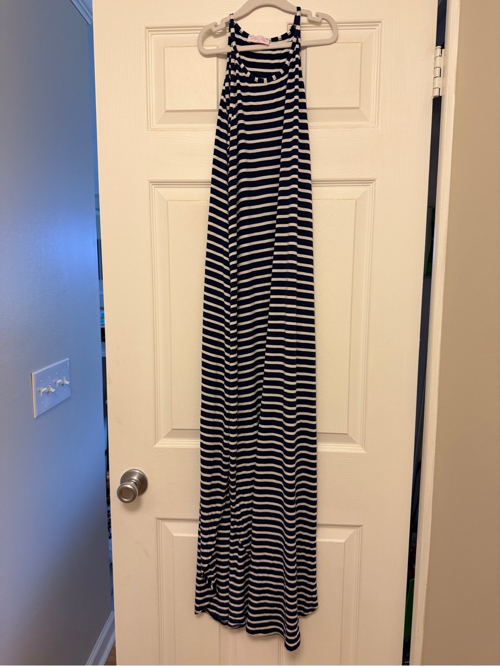 Pink Lily Navy and White Striped Tank Dress